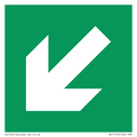 E912 Safe condition: Down left arrow (45 deg supplimentary) Text: 